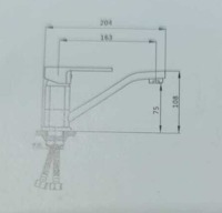 Смеситель для кухни белый/хром  Rainsderg R0203DF R02F/R02F-1