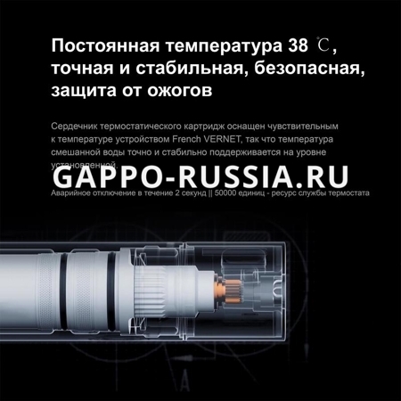 Душевой комплект с термостатом Gappo G7107-40